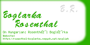 boglarka rosenthal business card